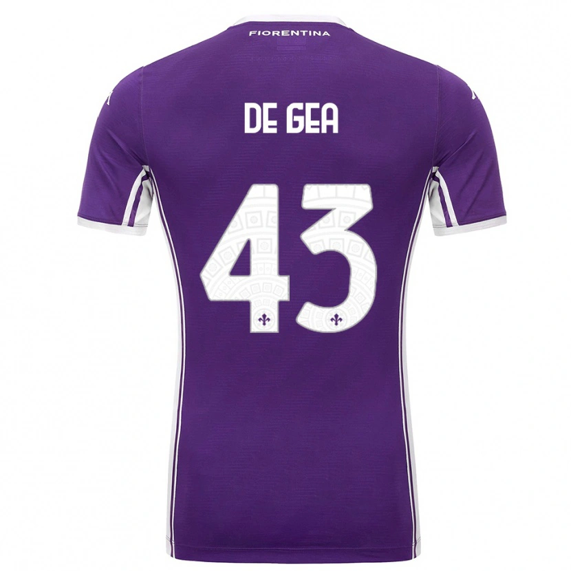 Danxen Mulher Camisola David De Gea #43 Roxo Branco Principal 2025/26 Camisa Brasil