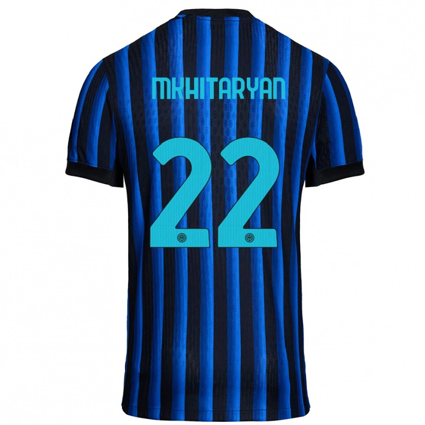 Danxen Mulher Camisola Henrikh Mkhitaryan #22 Preto Azul Principal 2025/26 Camisa Brasil