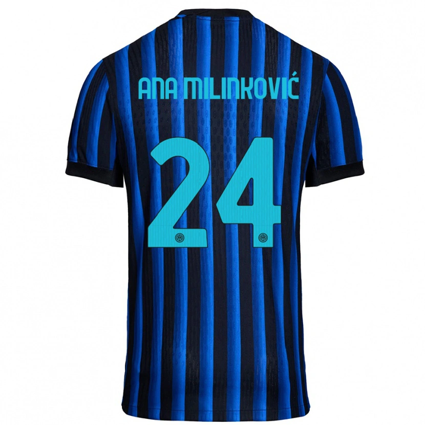 Danxen Mulher Camisola Marija Ana Milinković #24 Preto Azul Principal 2025/26 Camisa Brasil