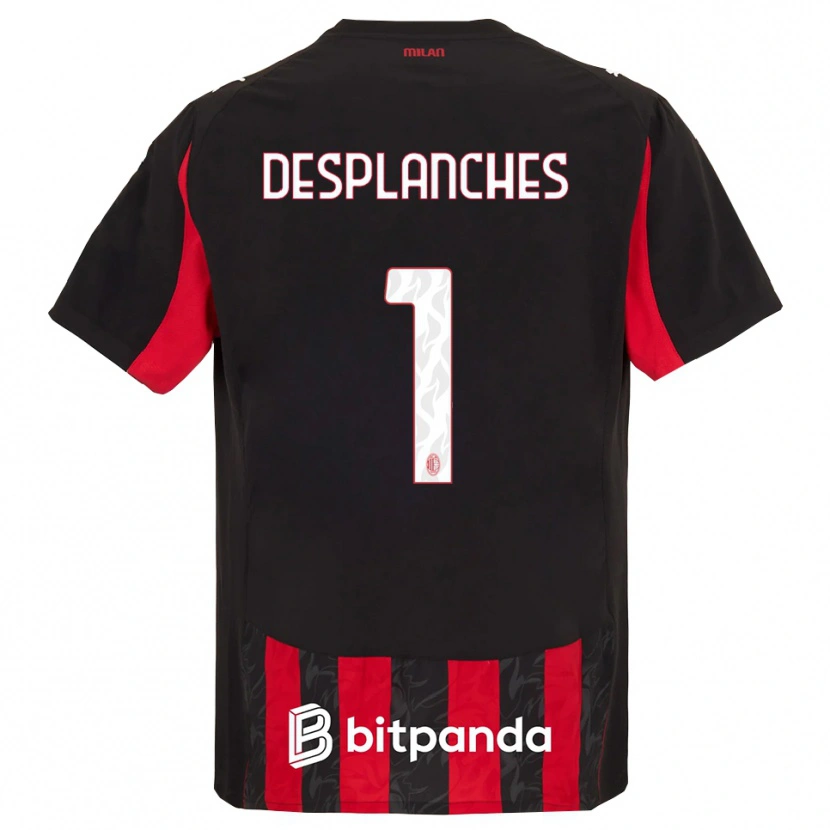 Danxen Mulher Camisola Sebastiano Desplanches #1 Vermelho Preto Principal 2025/26 Camisa Brasil