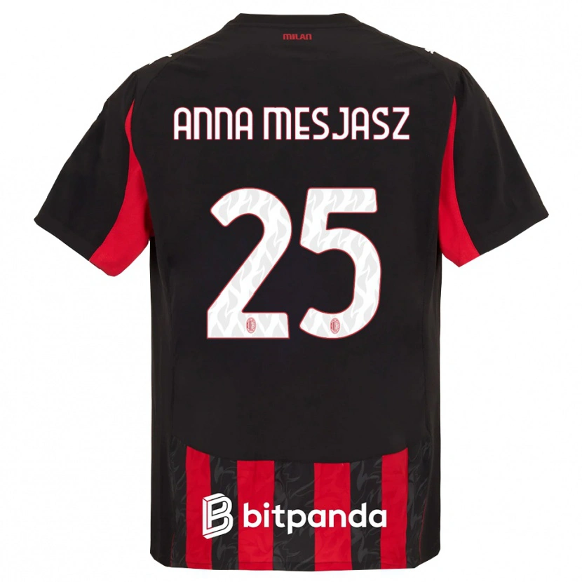 Danxen Mulher Camisola Małgorzata Anna Mesjasz #25 Vermelho Preto Principal 2025/26 Camisa Brasil