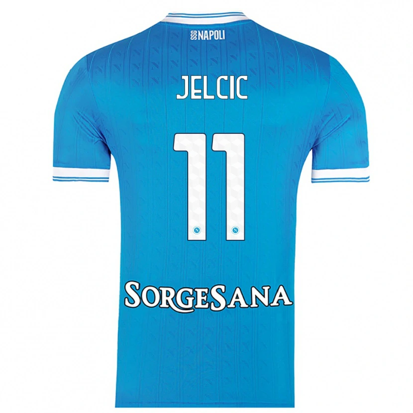 Danxen Mulher Camisola Maja Jelčić #11 Azul Celeste Branco Principal 2025/26 Camisa Brasil