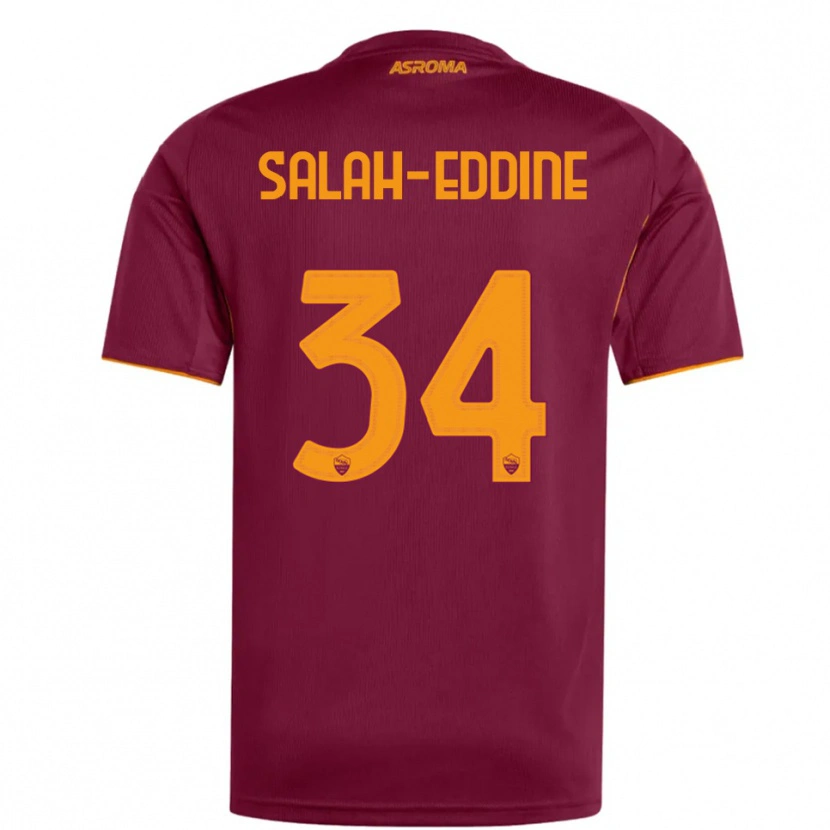 Danxen Mulher Camisola Anass Salah-Eddine #34 Borgonha Laranja Principal 2025/26 Camisa Brasil