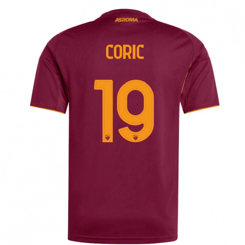 Danxen Mulher Camisola Ante Coric #19 Borgonha Laranja Principal 2025/26 Camisa Brasil