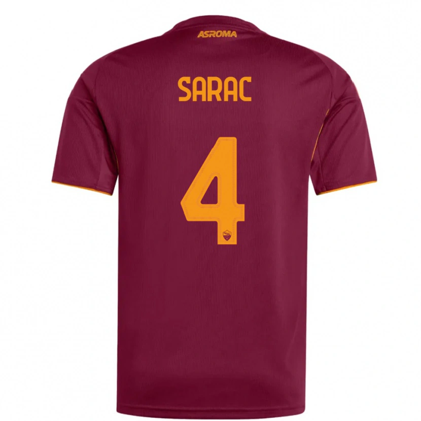 Danxen Mulher Camisola Pavle Sarac #4 Borgonha Laranja Principal 2025/26 Camisa Brasil