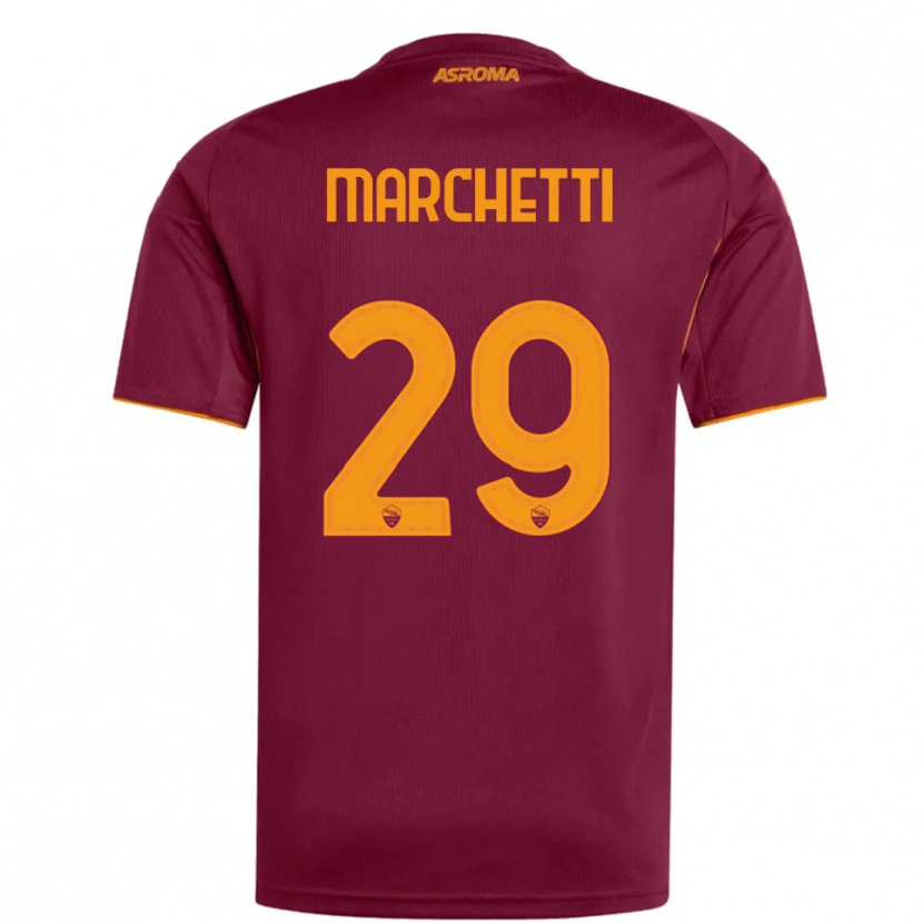 Danxen Mulher Camisola Tommaso Marchetti #29 Borgonha Laranja Principal 2025/26 Camisa Brasil
