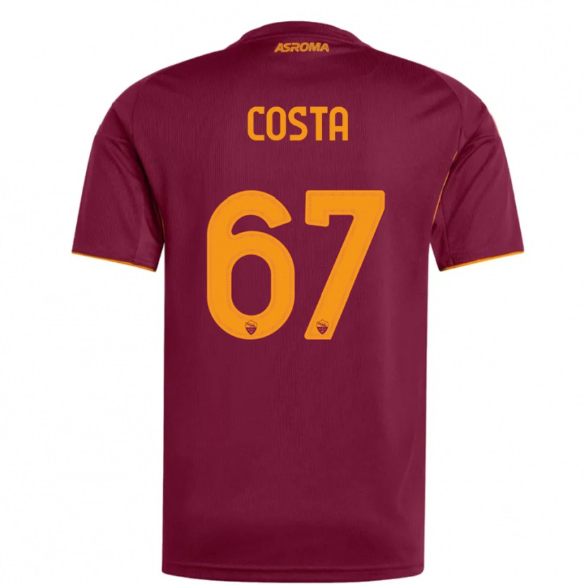 Danxen Mulher Camisola João Costa #67 Borgonha Laranja Principal 2025/26 Camisa Brasil