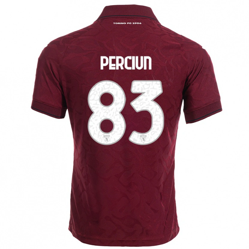 Danxen Mulher Camisola Sergiu Perciun #83 Borgonha Branco Principal 2025/26 Camisa Brasil
