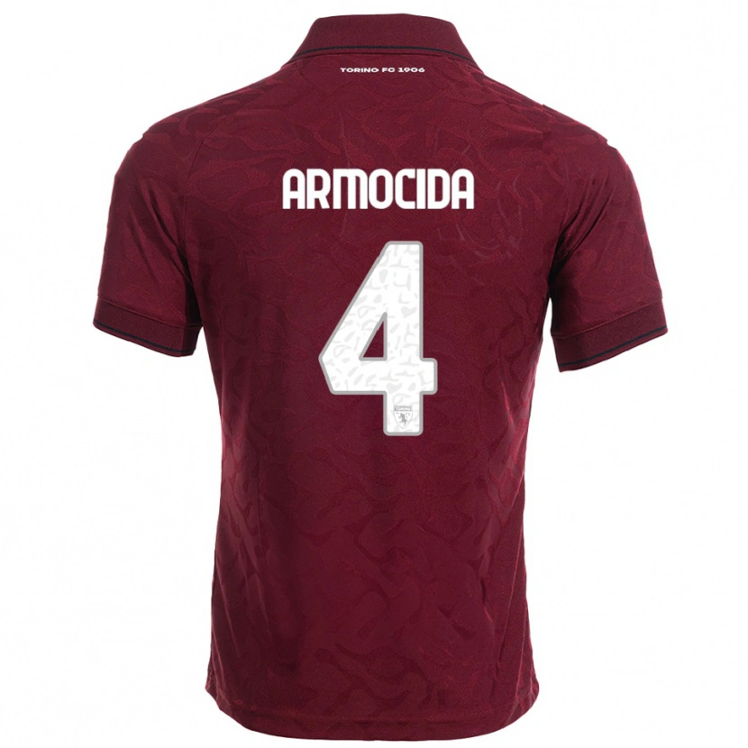 Danxen Mulher Camisola Simone Armocida #4 Borgonha Branco Principal 2025/26 Camisa Brasil