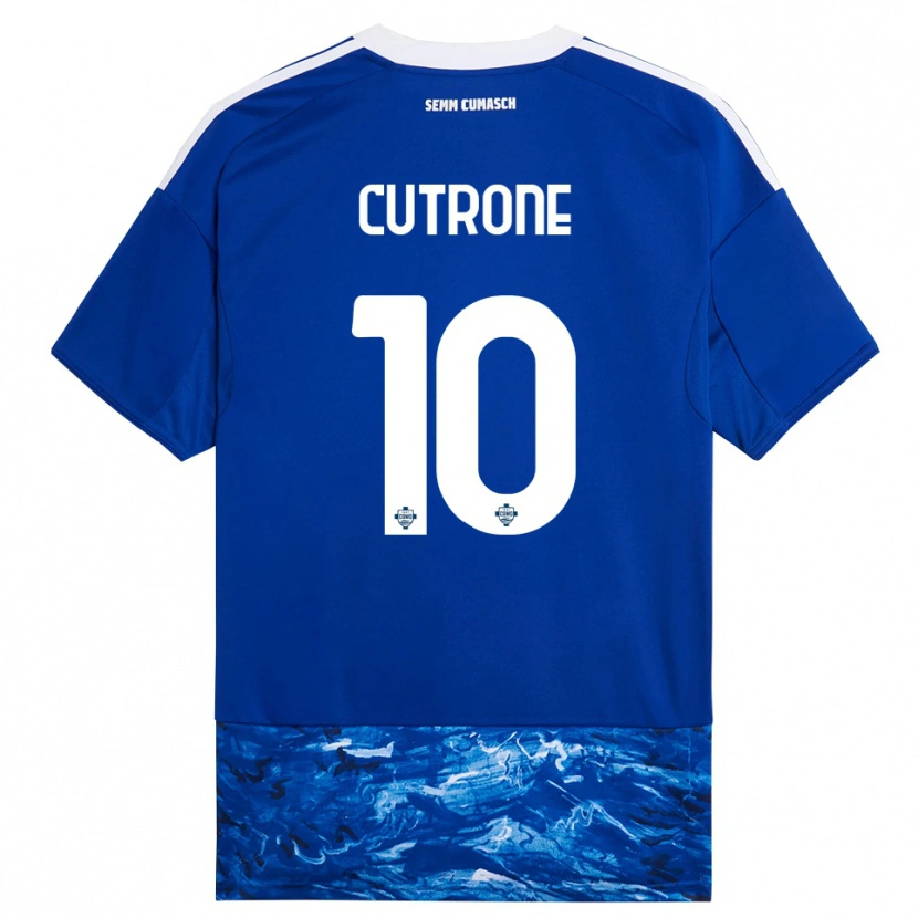 Danxen Mulher Camisola Patrick Cutrone #10 Azul Branco Principal 2025/26 Camisa Brasil