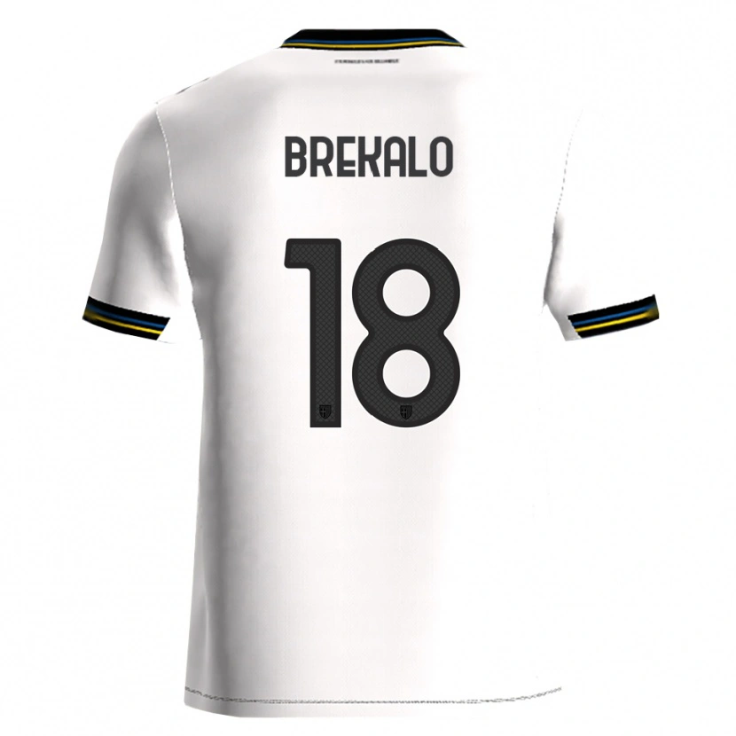 Danxen Mulher Camisola Marko Brekalo #18 Branco Preto Principal 2025/26 Camisa Brasil