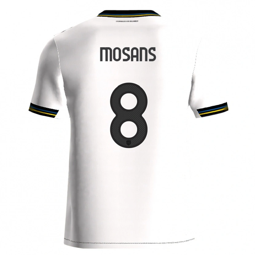 Danxen Mulher Camisola Kristaps Mosans #8 Branco Preto Principal 2025/26 Camisa Brasil