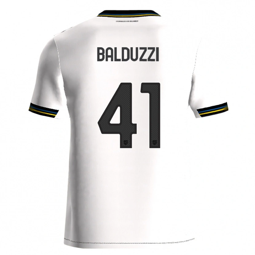 Danxen Mulher Camisola Davide Balduzzi #41 Branco Preto Principal 2025/26 Camisa Brasil