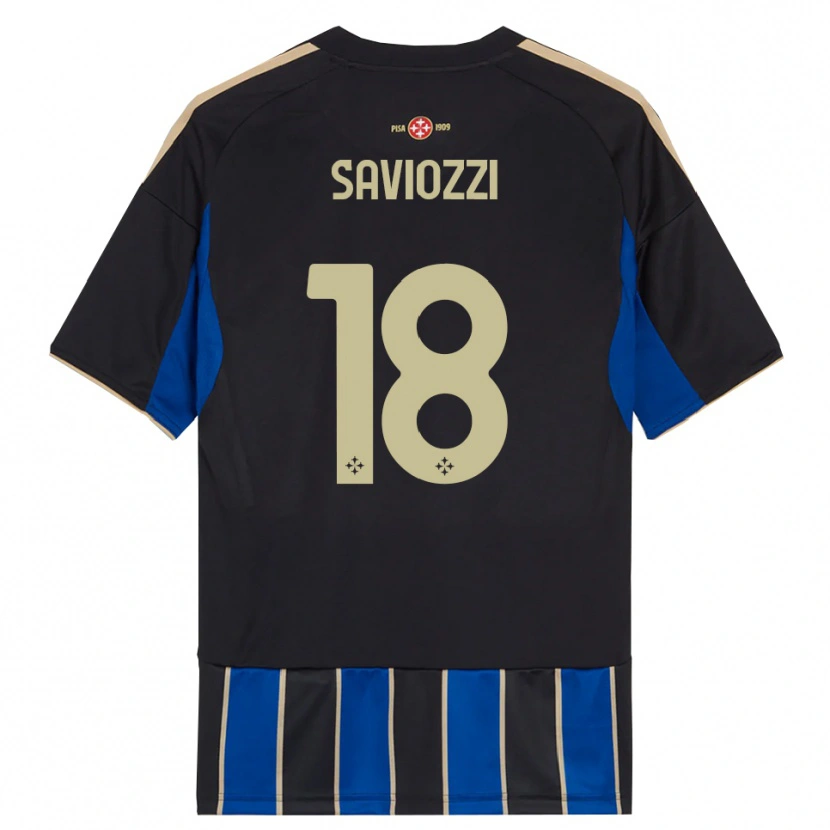 Danxen Mulher Camisola Mattia Saviozzi #18 Preto Azul Principal 2025/26 Camisa Brasil