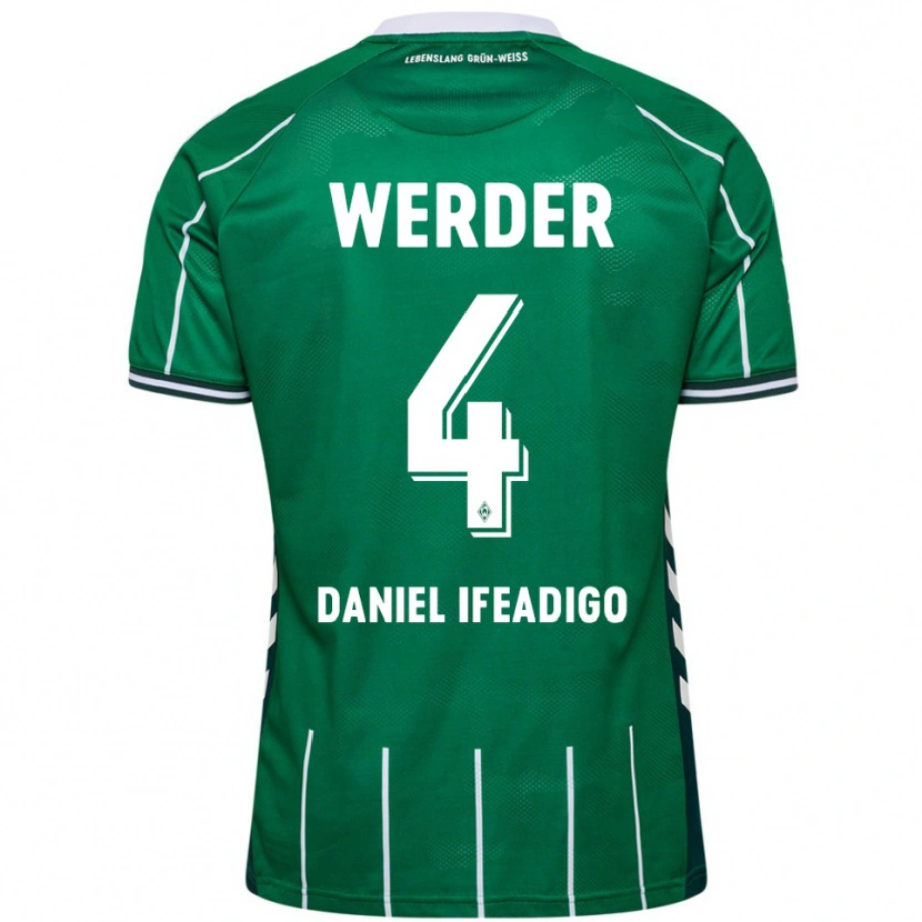 Danxen Mulher Camisola Kamsiyonna Daniel Ifeadigo #4 Verde Branco Principal 2025/26 Camisa Brasil