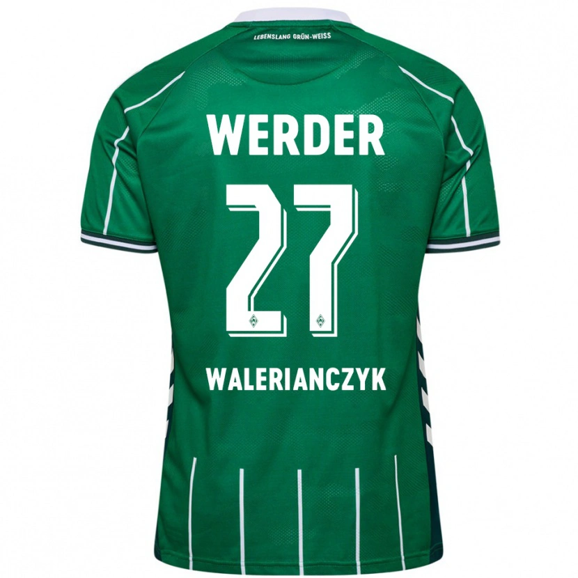 Danxen Mulher Camisola Dennis Walerianczyk #27 Verde Branco Principal 2025/26 Camisa Brasil
