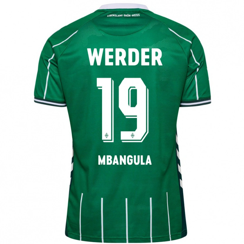 Danxen Mulher Camisola Samuel Mbangula #19 Verde Branco Principal 2025/26 Camisa Brasil