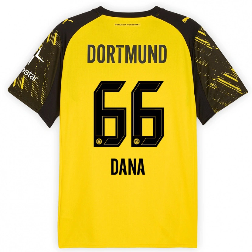 Danxen Mulher Camisola Bleckmann Dana #66 Amarelo Preto Principal 2025/26 Camisa Brasil