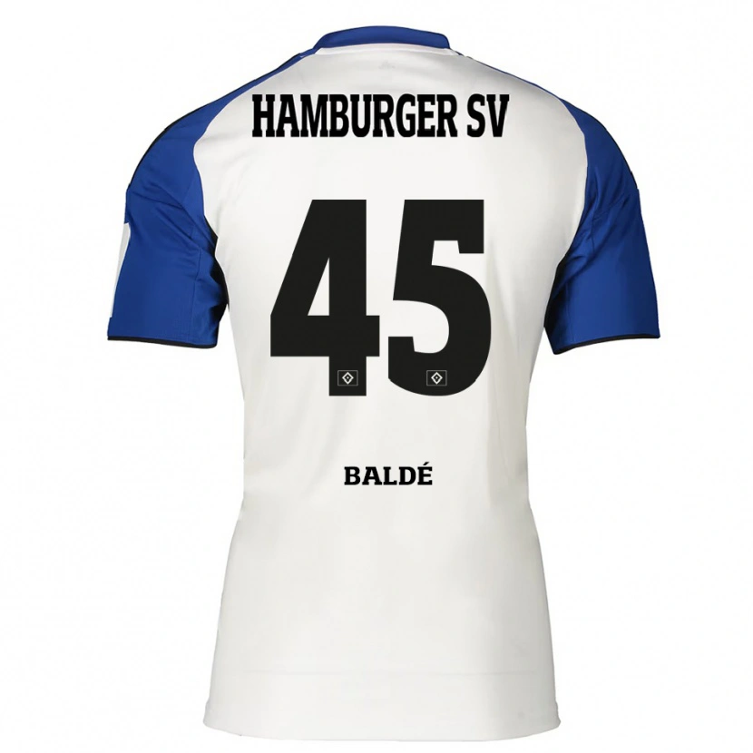 Danxen Mulher Camisola Fabio Baldé #45 Branco Azul Principal 2025/26 Camisa Brasil
