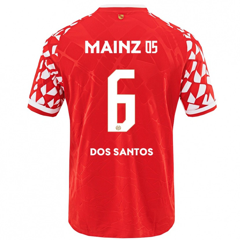 Danxen Mulher Camisola Alexandre Tavares Dos Santos #6 Vermelho Branco Principal 2025/26 Camisa Brasil