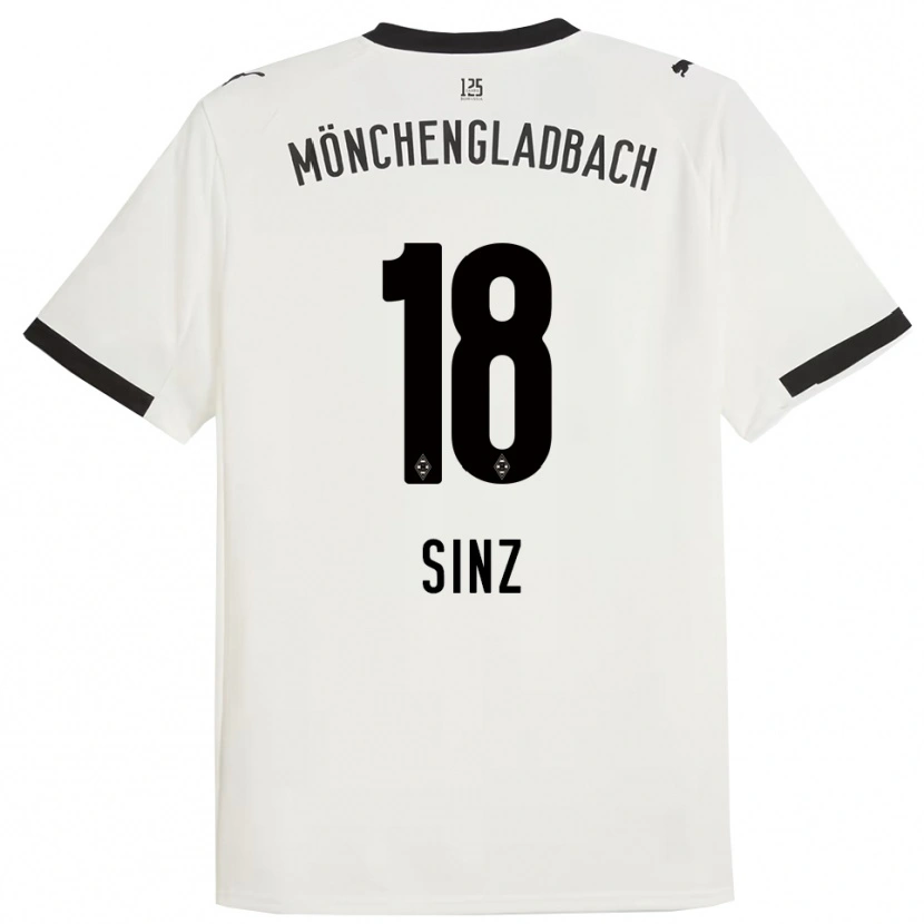 Danxen Mulher Camisola Michelle Sinz #18 Branco Preto Principal 2025/26 Camisa Brasil