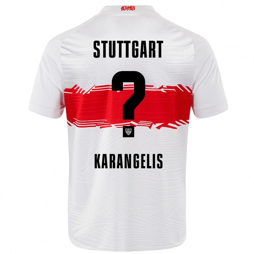 Danxen Mulher Camisola Konstantinos Karangelis #0 Branco Vermelho Principal 2025/26 Camisa Brasil