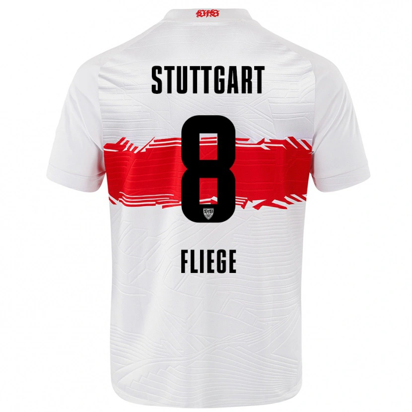 Danxen Mulher Camisola Anna Fliege #8 Branco Vermelho Principal 2025/26 Camisa Brasil