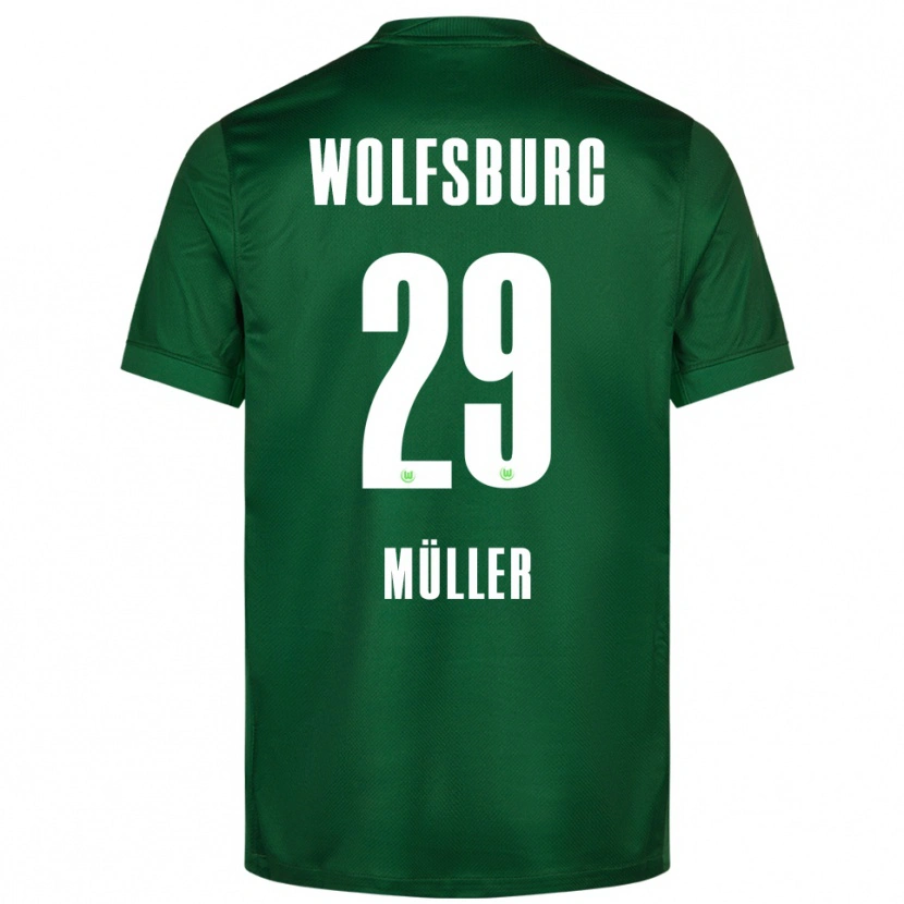 Danxen Mulher Camisola Marius Müller #29 Verde Branco Principal 2025/26 Camisa Brasil