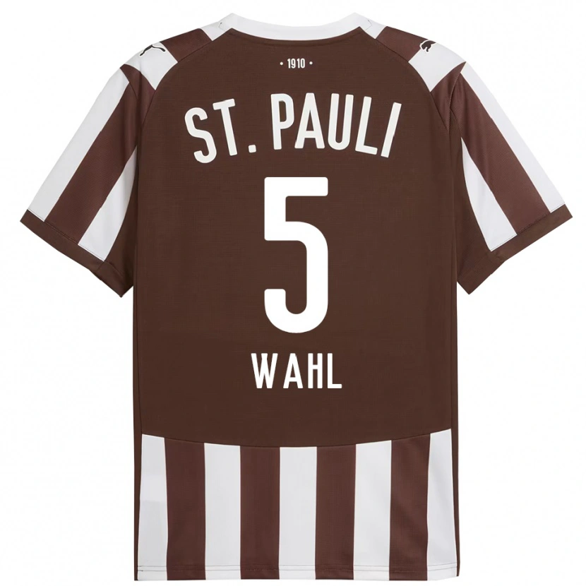 Danxen Mulher Camisola Hauke Wahl #5 Café Branco Principal 2025/26 Camisa Brasil
