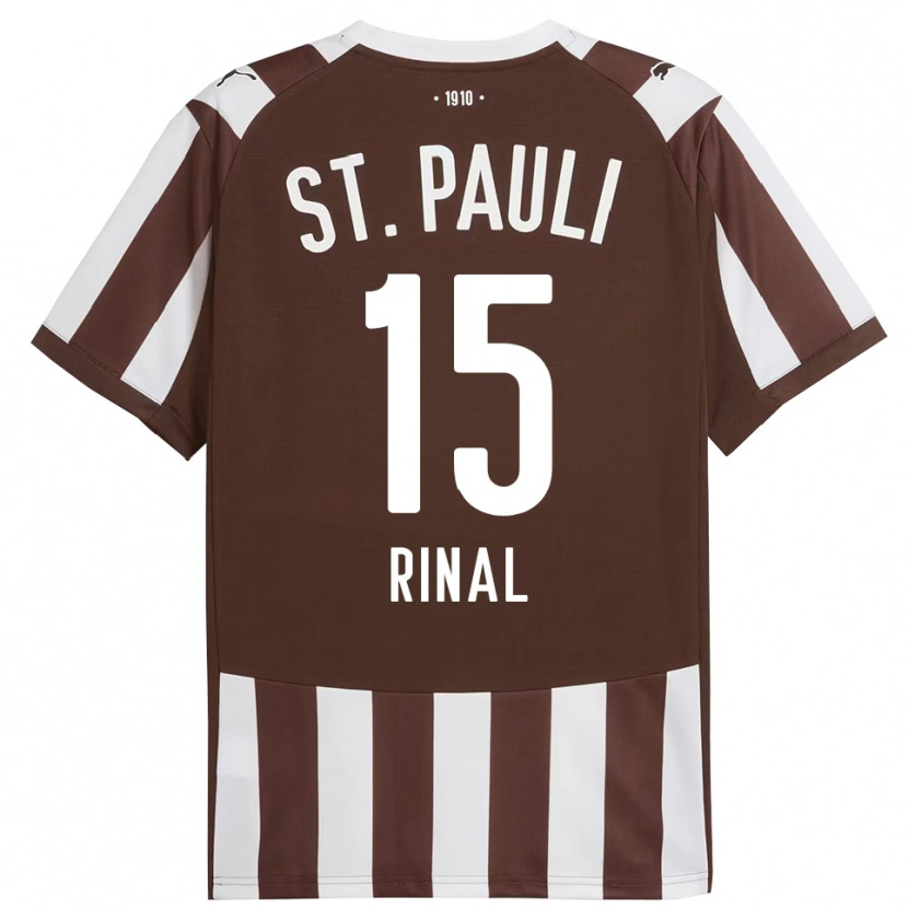 Danxen Mulher Camisola Selcuk Rinal #15 Café Branco Principal 2025/26 Camisa Brasil