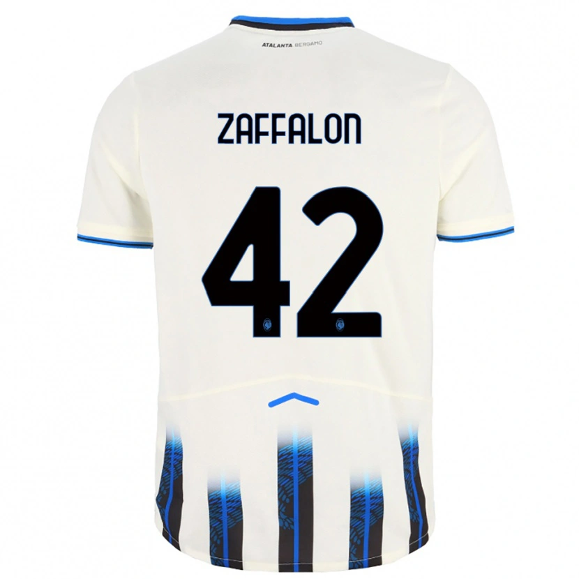 Danxen Mulher Camisola Lorenzo Zaffalon #42 Branco Azul Alternativa 2025/26 Camisa Brasil