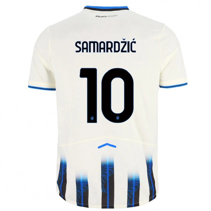 Danxen Mulher Camisola Lazar Samardžić #10 Branco Azul Alternativa 2025/26 Camisa Brasil