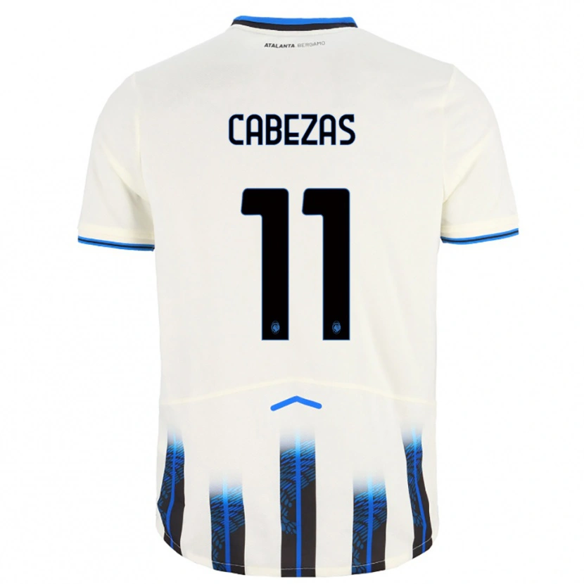 Danxen Mulher Camisola Bryan Cabezas #11 Branco Azul Alternativa 2025/26 Camisa Brasil