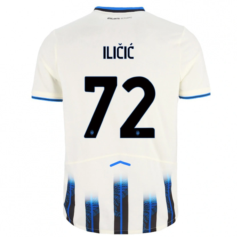 Danxen Mulher Camisola Josip Ilicic #72 Branco Azul Alternativa 2025/26 Camisa Brasil