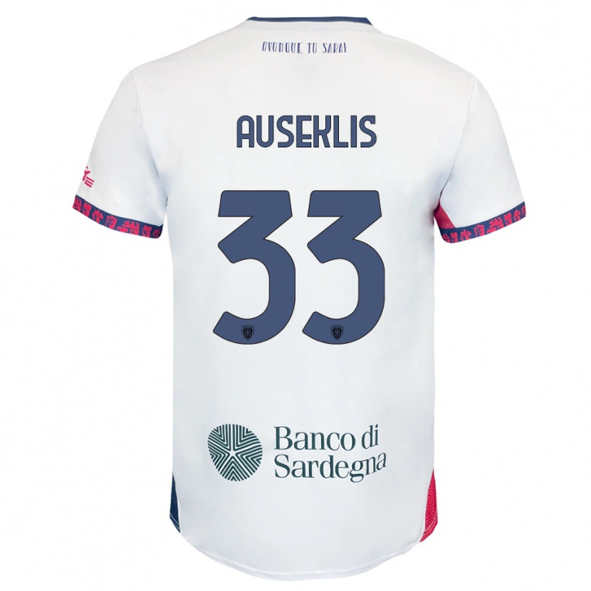 Danxen Mulher Camisola Henrijs Auseklis #33 Branco Marinho Vermelho Alternativa 2025/26 Camisa Brasil