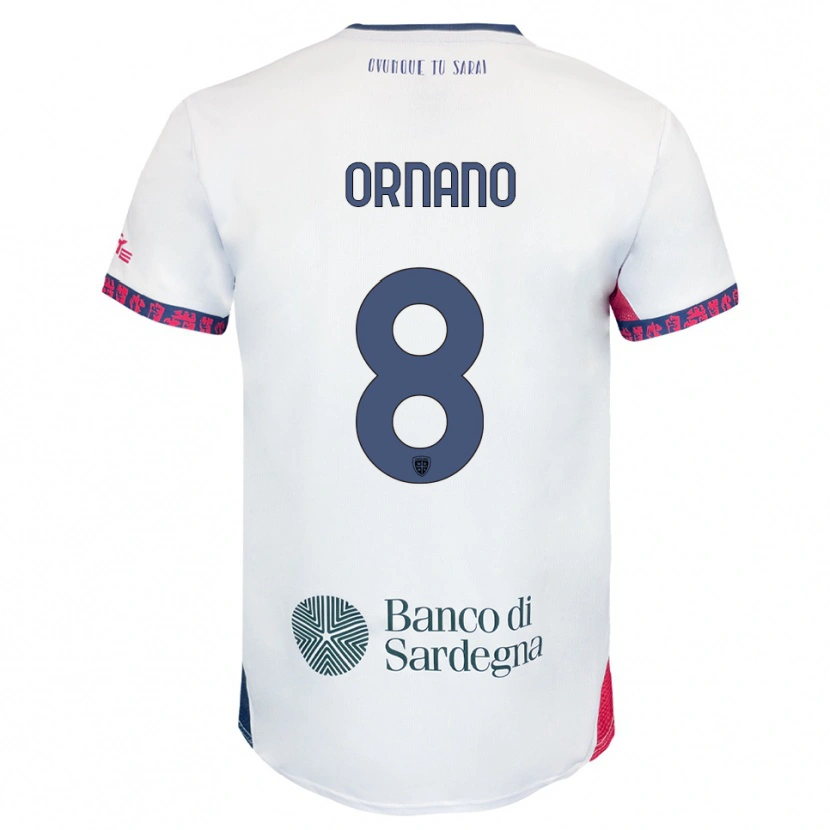 Danxen Mulher Camisola Marco Ornano #8 Branco Marinho Vermelho Alternativa 2025/26 Camisa Brasil