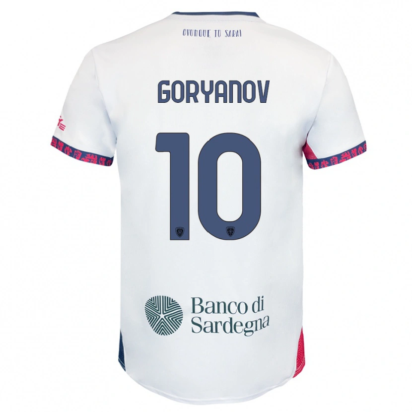 Danxen Mulher Camisola Kristiyan Goryanov #10 Branco Marinho Vermelho Alternativa 2025/26 Camisa Brasil