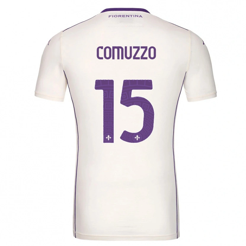 Danxen Mulher Camisola Pietro Comuzzo #15 Branco Roxo Vermelho Alternativa 2025/26 Camisa Brasil