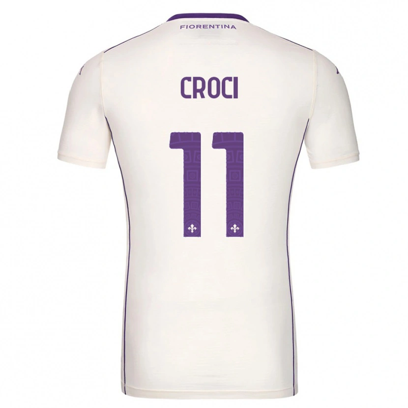 Danxen Mulher Camisola Federico Croci #11 Branco Roxo Vermelho Alternativa 2025/26 Camisa Brasil