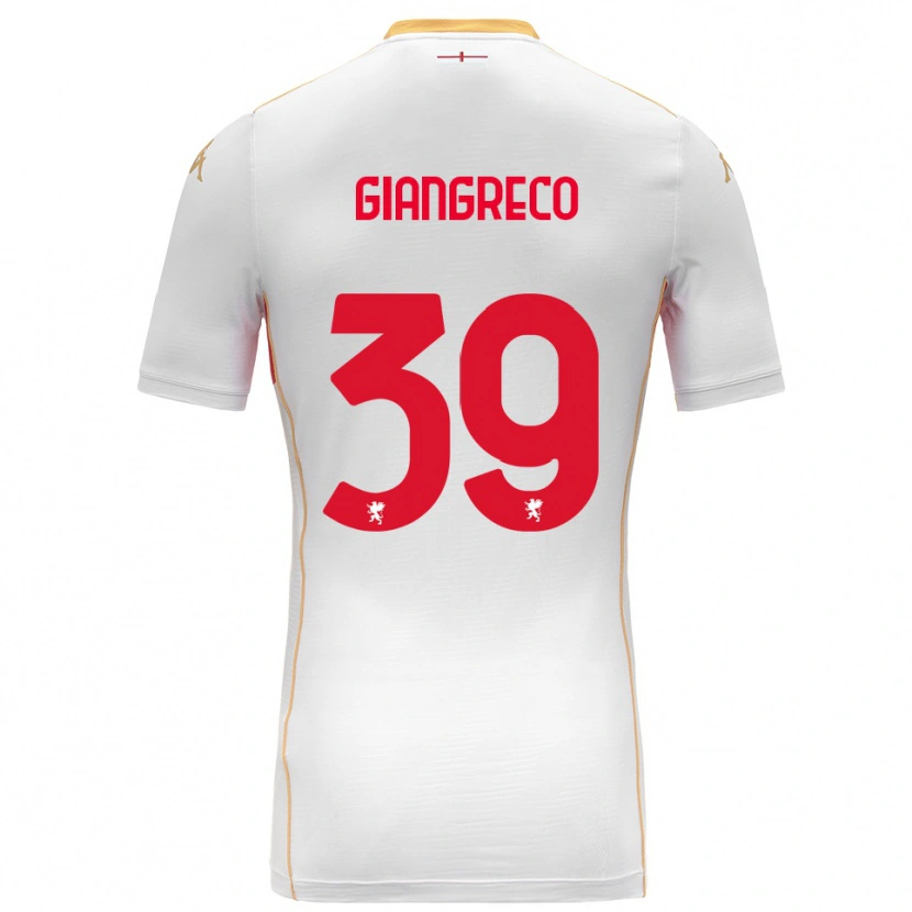 Danxen Mulher Camisola Nicolò Giangreco #39 Branco Vermelho Alternativa 2025/26 Camisa Brasil