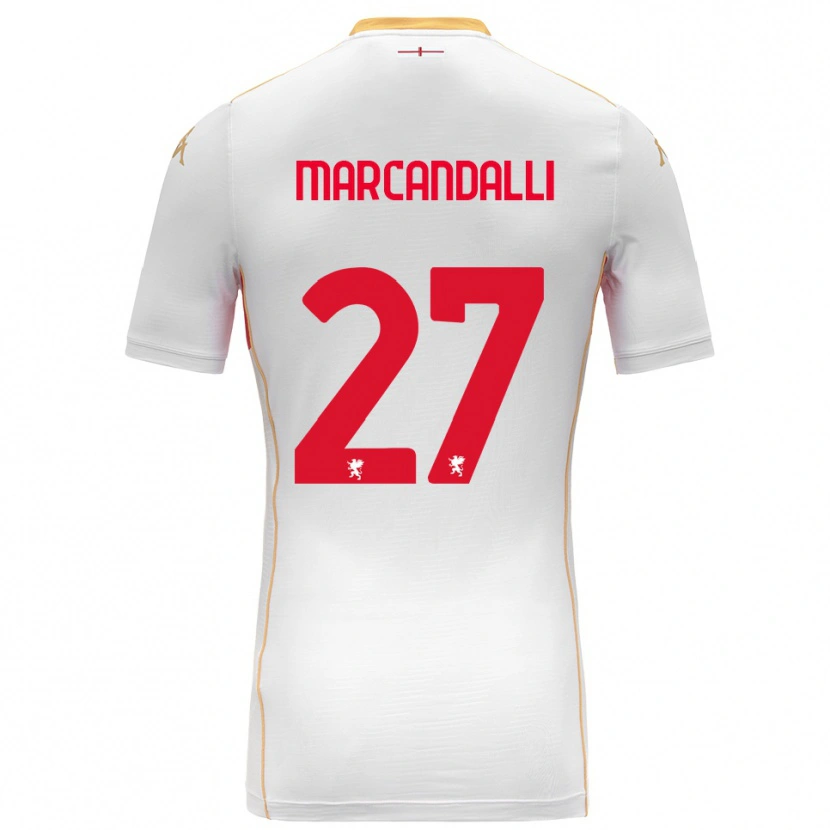 Danxen Mulher Camisola Alessandro Marcandalli #27 Branco Vermelho Alternativa 2025/26 Camisa Brasil