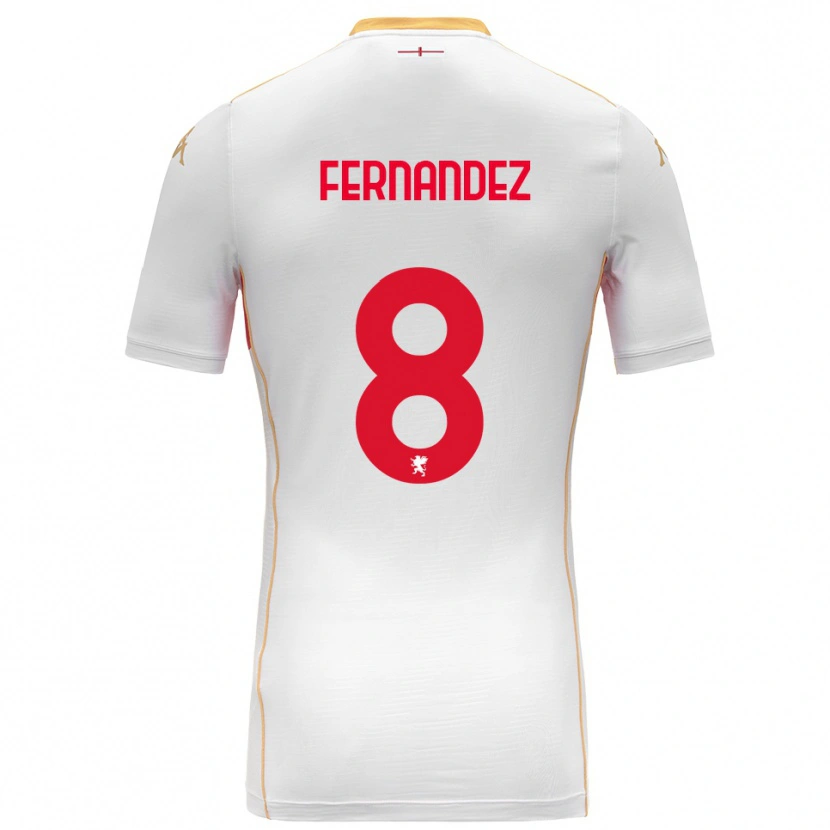 Danxen Mulher Camisola Maria Fernandez #8 Branco Vermelho Alternativa 2025/26 Camisa Brasil
