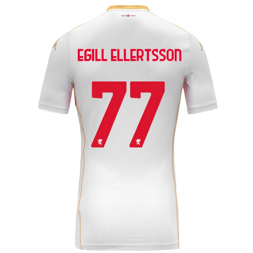 Danxen Mulher Camisola Mikael Egill Ellertsson #77 Branco Vermelho Alternativa 2025/26 Camisa Brasil