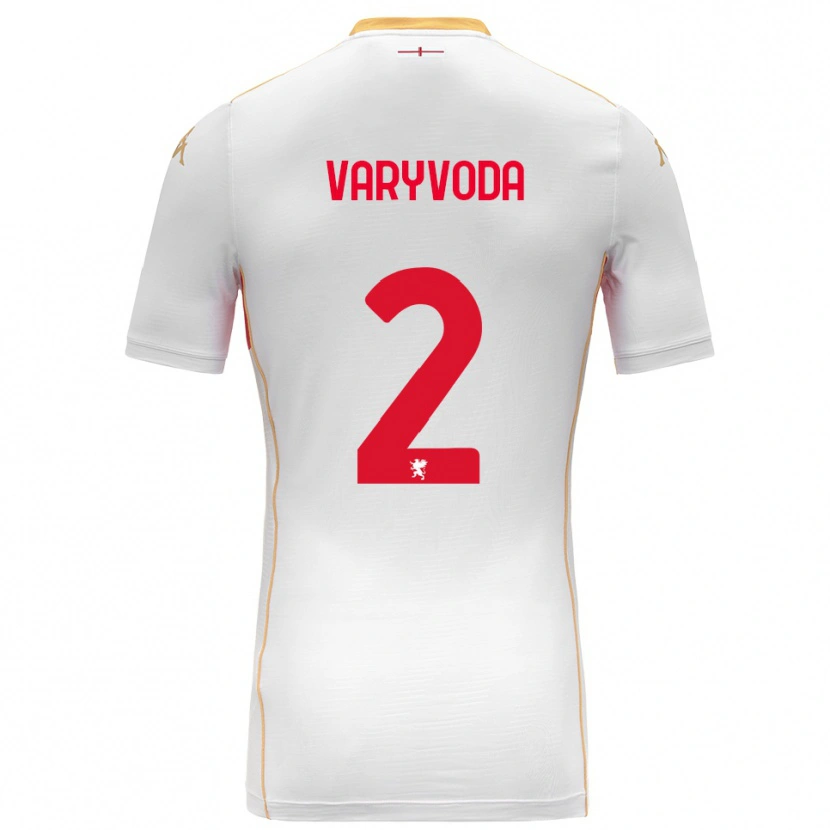 Danxen Mulher Camisola Dmytro Varyvoda #2 Branco Vermelho Alternativa 2025/26 Camisa Brasil