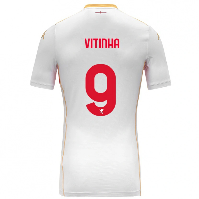 Danxen Mulher Camisola Vitinha #9 Branco Vermelho Alternativa 2025/26 Camisa Brasil