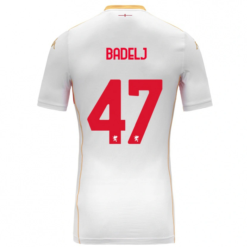 Danxen Mulher Camisola Milan Badelj #47 Branco Vermelho Alternativa 2025/26 Camisa Brasil
