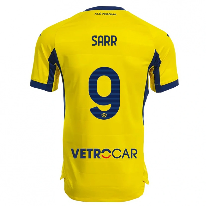 Danxen Mulher Camisola Amin Sarr #9 Amarelo Marinho Alternativa 2025/26 Camisa Brasil