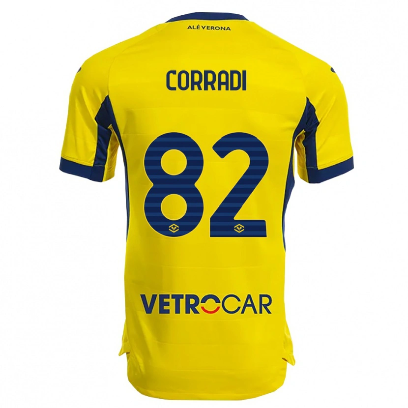 Danxen Mulher Camisola Christian Corradi #82 Amarelo Marinho Alternativa 2025/26 Camisa Brasil