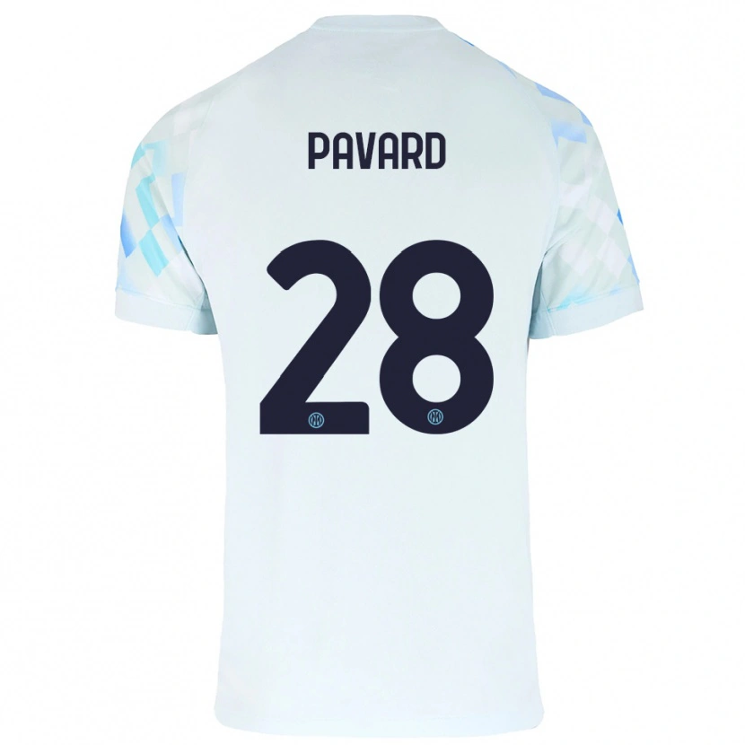 Danxen Mulher Camisola Benjamin Pavard #28 Branco Azul Alternativa 2025/26 Camisa Brasil