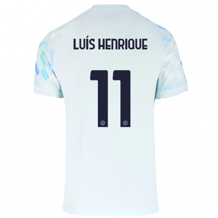 Danxen Mulher Camisola Luis Henrique #11 Branco Azul Alternativa 2025/26 Camisa Brasil